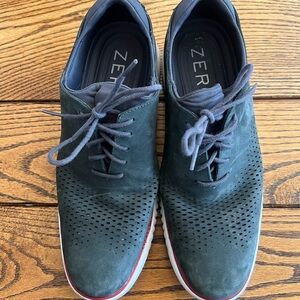 Cole Haan Gray and Red Oxfords with Perforated Design